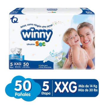 Pañal Winny Ultratrim Sec Etapa 5 50 unidades — Tecnoquímicas