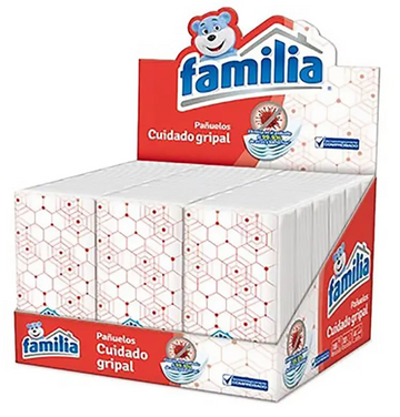 Pañuelos Familia Cuidado Gripal bandeja 18 unidades