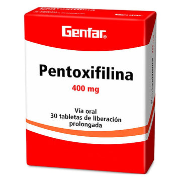 Pentoxifilina 400mg 30 tabletas — Genfar