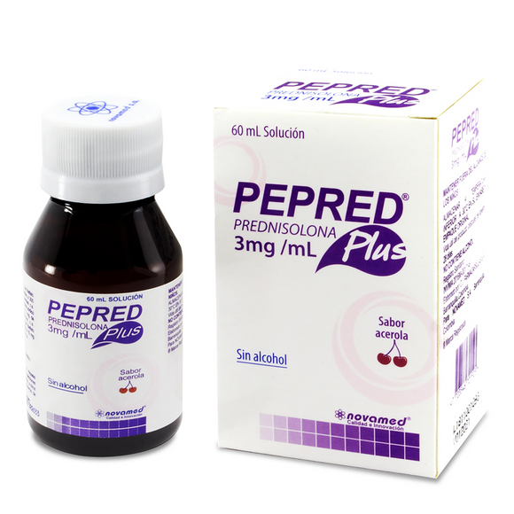 Pepred Plus prednisolona 3mg/mL solución oral 60mL — Novamed