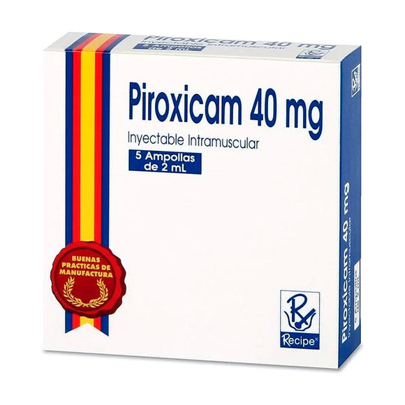 Piroxicam 40 mg/2 ml Solución Inyectable 5 Ampollas — Bussié