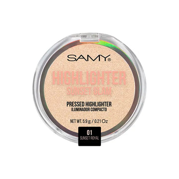 Polvo Compacto Iluminador Sunset Glam Samy Tono 01 — Cosméticos Samy