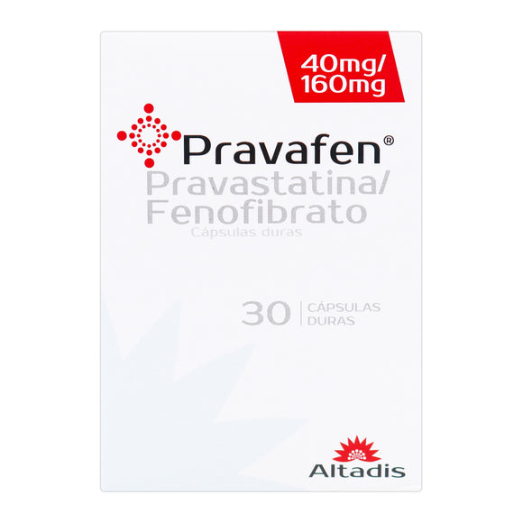 Pravafen 40mg/160mg 30 cápsulas pravastatina fenofibrato — Altadis Farmacéutica