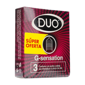 Preservativo Duo G Sensation 3 Unidades — RB Health