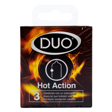 Preservativo Duo Hot Action 3 unidades — BDF