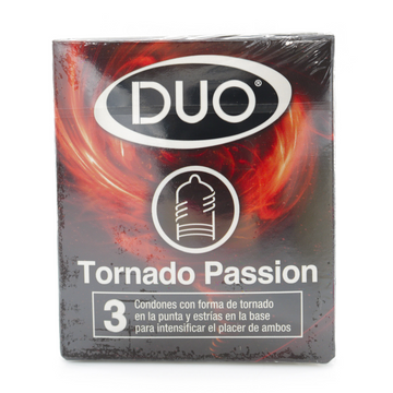 Preservativo Duo Tornado Passion 3 unidades — BDF