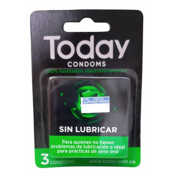 Preservativo Today Sin Lubricante 3 Unidades — Haleon