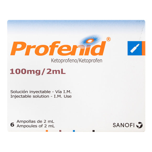 Profenid Ketoprofeno 100 mg 6 ampollas — Sanofi Aventis