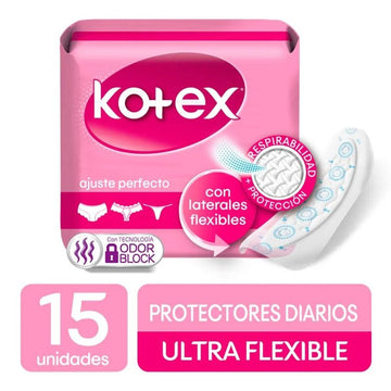 Protectores diarios Kotex Days Ultra Flexibles 15 unidades — Kimberly-Clark