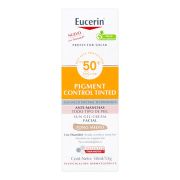 Protector Solar Eucerin FPS 50 Pigment Control Tono Medio 50 ml — Beiersdorf