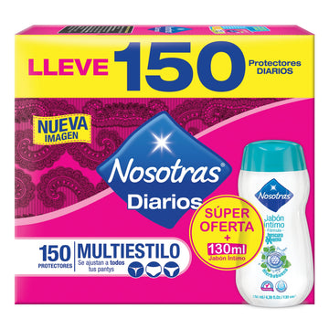Protectores Nosotras Diarios 150 Unidades — Familia