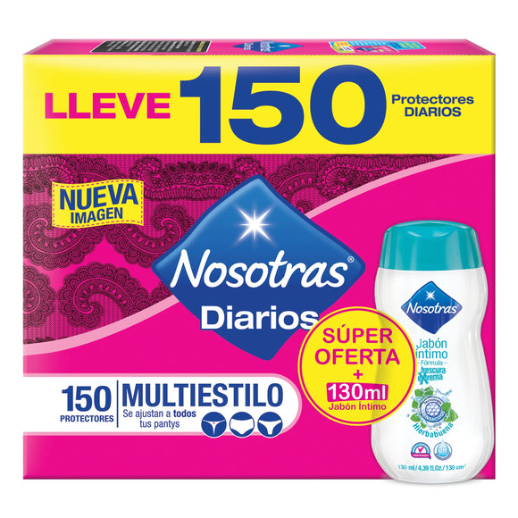 Protectores Nosotras Diarios 150 Unidades — Familia