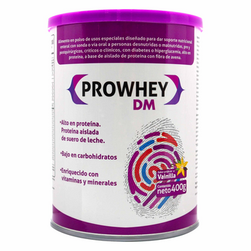 Prowhey DM Vainilla 400 g - Suplemento nutricional en polvo para diabéticos por Boydorr Nutrition