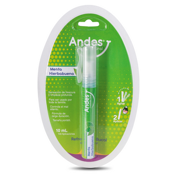 Refrescante Bucal Andes Menta y Yerbabuena 10 ml — Icom