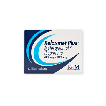 Relaxmet Plus metocarbamol ibuprofeno 30 tabletas — Productos ICOM