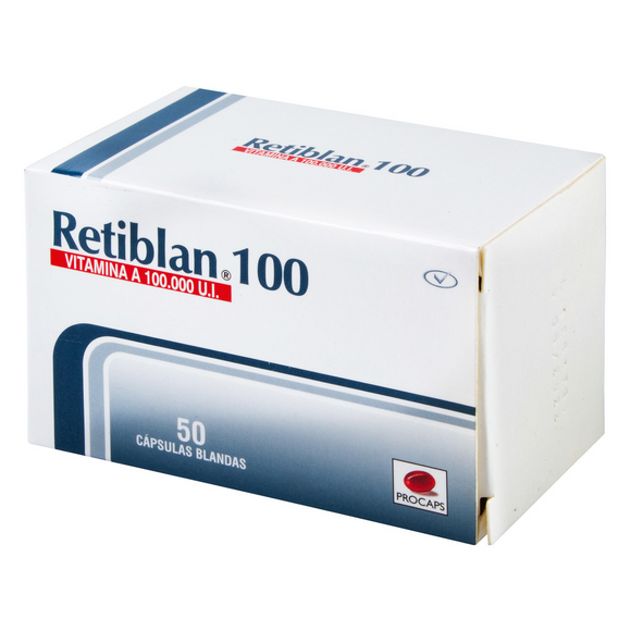 Retiblan 100,000 UI Vitamina A cápsulas blandas — Procaps