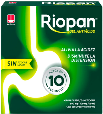 Riopan Gel Magaldrato Dimeticona 10 ml 20 sobres — Tecnofarma