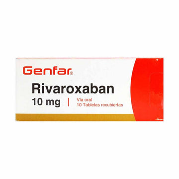 Rivaroxaban 10 mg Genfar Caja x 10 Tabletas Recubiertas