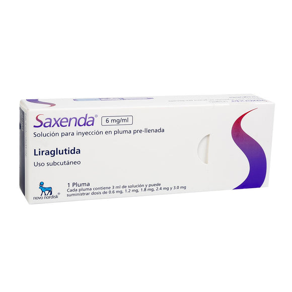Saxenda liraglutida 6mg/mL solución inyectable 1 pluma precargada — Novo Nordisk
