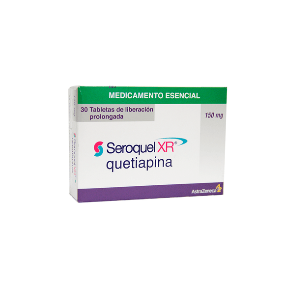 Seroquel XR 150 mg quetiapina fumarato 30 tabletas liberación prolongada — AstraZeneca
