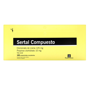 Sertal Compuesto propinox clonixinato de lisina 100 comprimidos — Megalabs