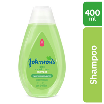 Shampoo Johnson's Baby Manzanilla Cabello Claro 400 ml - botella verde con fórmula No Más Lágrimas