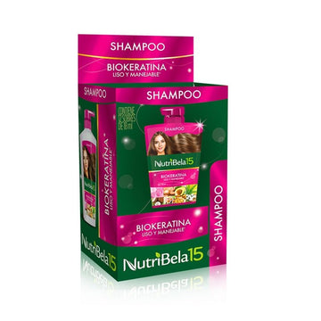 Shampoo Nutribela Biokeratina display x 12 sobres de 18 ml — Quala