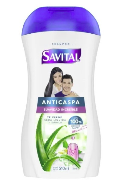 Shampoo Savital Anticaspa Te y Seda 510 ml — Unilever