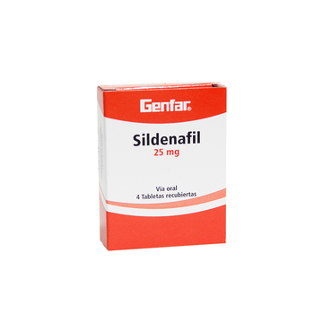 Sildenafil 25mg caja 4 tabletas — Genfar