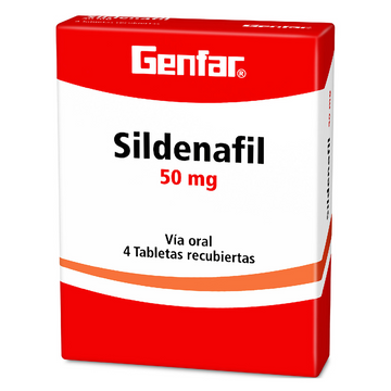 Sildenafil 50 mg 4 Tabletas — Genfar