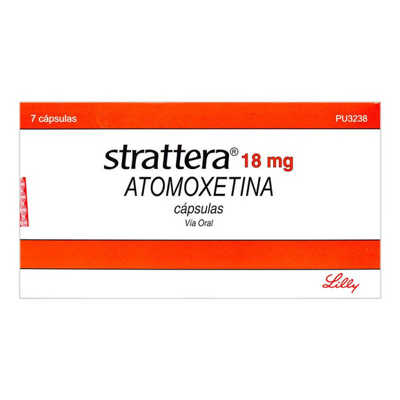 Strattera atomoxetina 18mg 7 cápsulas — Eli Lilly