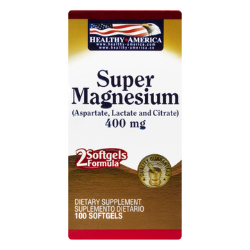 Super Magnesium 400 mg 100 Softgels — Healthy America