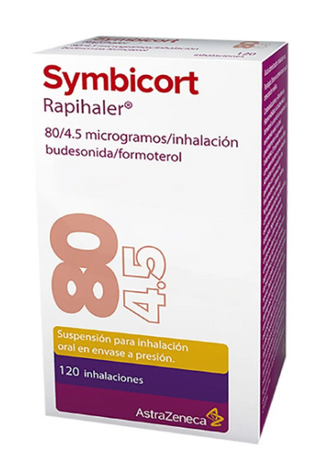 Symbicort 80/4.5 mcg budesonida formoterol 120 dosis inhalador — AstraZeneca
