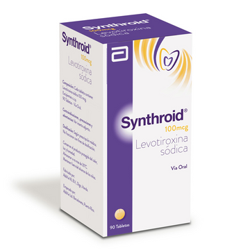 Synthroid 100mcg levotiroxina 90 tabletas — Abbott
