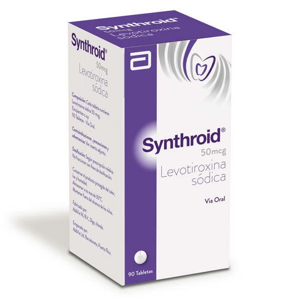 Synthroid levotiroxina 50mcg 90 tabletas — Abbott