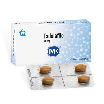 Tadalafilo 20mg 4 tabletas recubiertas — Tecnoquímicas