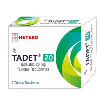 Tadet tadalafilo 20 mg caja con 2 tabletas recubiertas — Hetero