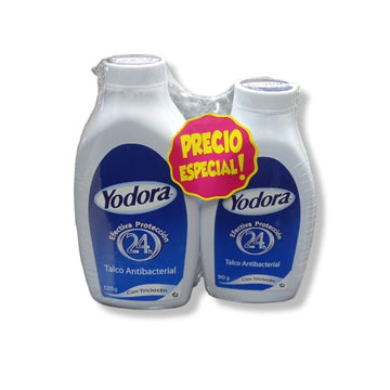Talco antibacterial Yodora 120 g + 90 g — Tecnoquímicas