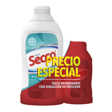 Talco Secco pies antisudoral 300g + 90g — Bayer