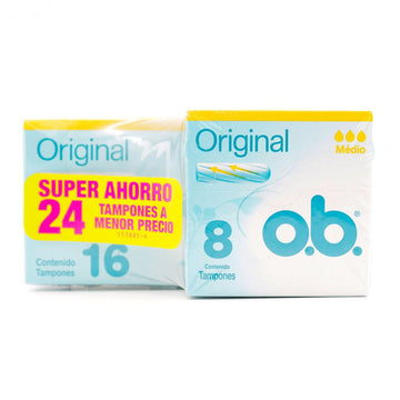 Tampón ob Original Medio 16+8 Unidades — Johnson & Johnson