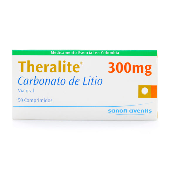 Theralite carbonato de litio 300mg 50 comprimidos — Sanofi Aventis
