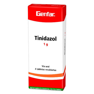Tinidazol 1g 4 tabletas — Genfar