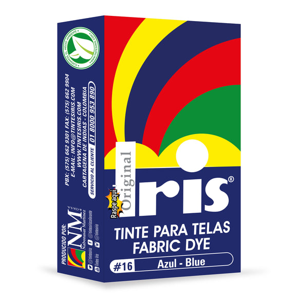 Tinte para ropa Iris 16 Azul sobre 9 g — Nabonasar Martínez