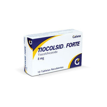 Tiocolsid Forte tiocolchicosido 8mg 10 tabletas recubiertas — Galeno