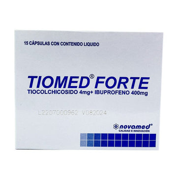 Tiomed Forte Tiocolchicósido 4mg + Ibuprofeno 400mg 15 cápsulas — Novamed