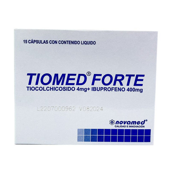 Tiomed Forte Tiocolchicósido 4mg + Ibuprofeno 400mg 15 cápsulas — Novamed