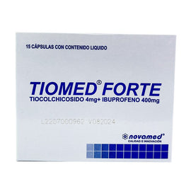 Tiomed Forte Tiocolchicósido 4mg + Ibuprofeno 400mg 15 cápsulas — Novamed