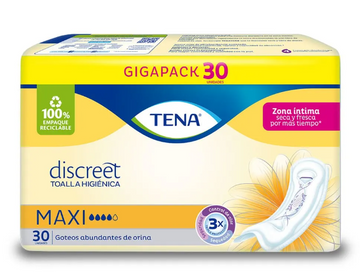 Toalla Tena Mujer Discreet Maxi 30 unidades — Familia