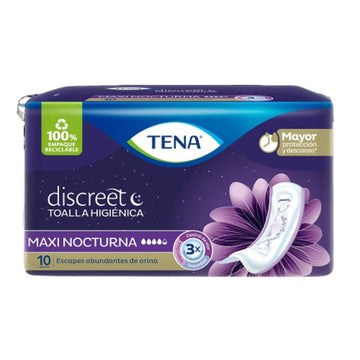 Toalla Tena Discreet Maxi Night 10 unidades — Essity