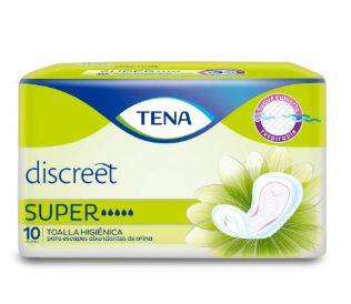 Toalla Tena Mujer Discreet Super 10 unidades — Familia